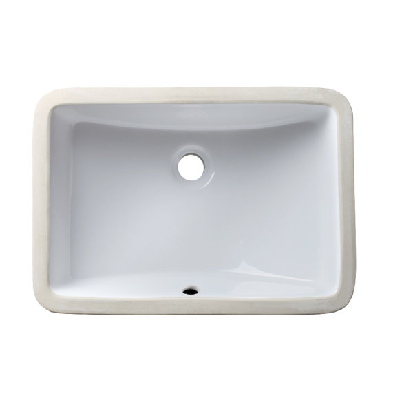 Allora USA 13.5'' White Vitreous China Rectangular Undermount Bathroom